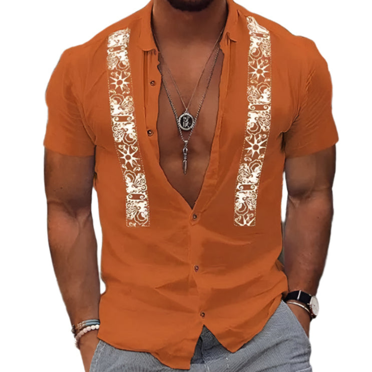 Island Drift Striped Hawaiian Shirt